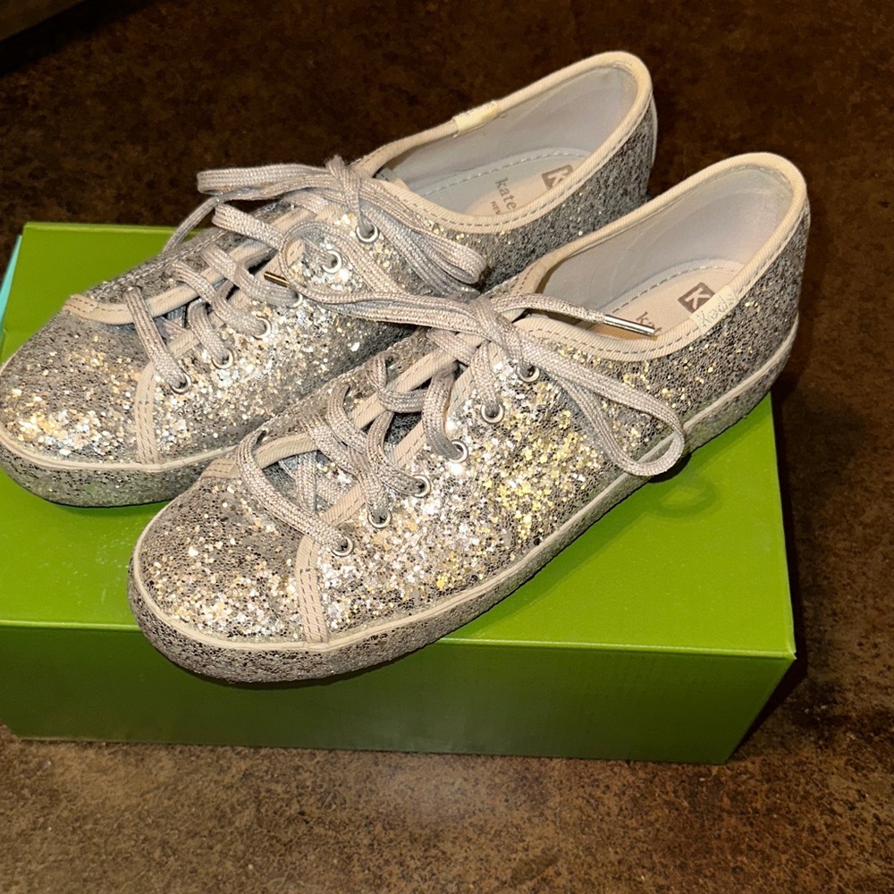 Silver Glitter Women's Sneakers